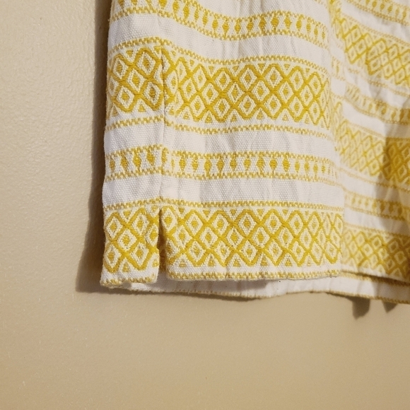 Loft | Women's Yellow Gold and White Riviera Short Shorts (Size 14) - Picture 14 of 15